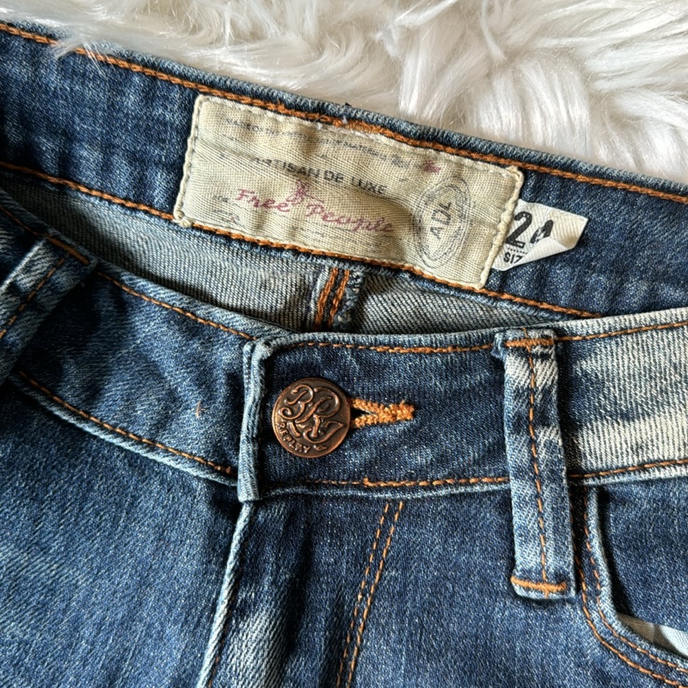 F R E E P E O P L E Patchwork Boho Skinny Jeans - image 5